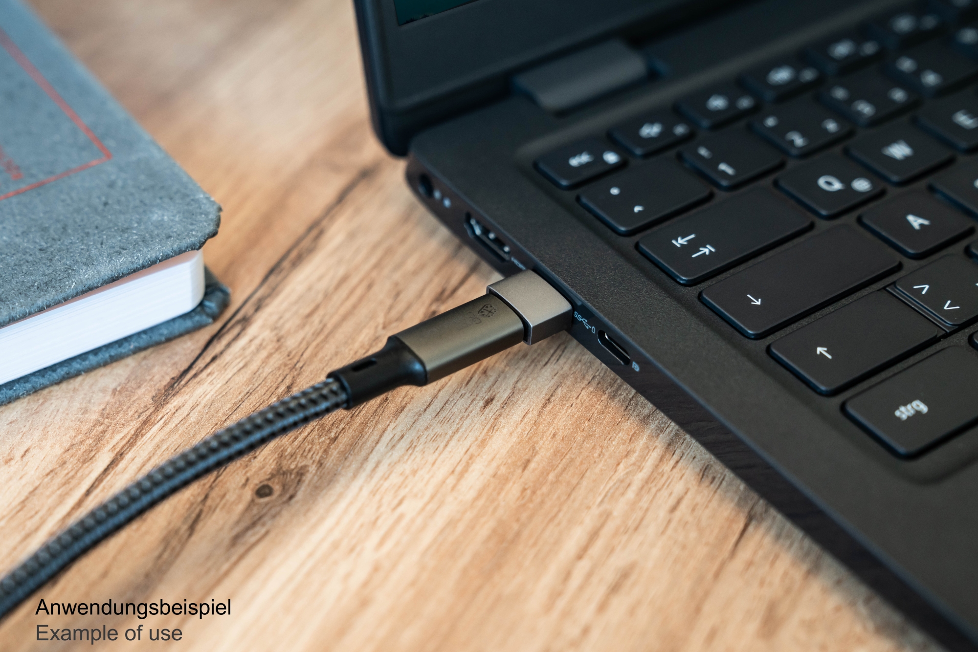 Adapter USB 2.0 Stecker A an USB-C™ Buchse, Aluminiumgehäuse, grau, 2er-Set, Good Connections®