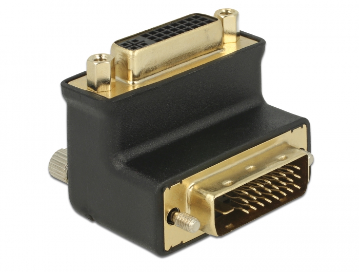 Adapter DVI 24+1 Stecker an DVI 24+5 Buchse 90° gewinkelt, Delock® [65866]