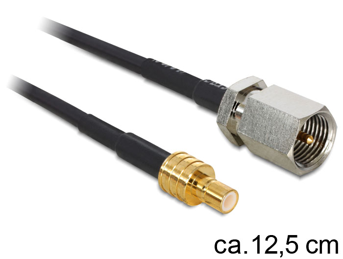 Adapter, FME Stecker an SMB Buchse, 125 mm, Delock® [88473]