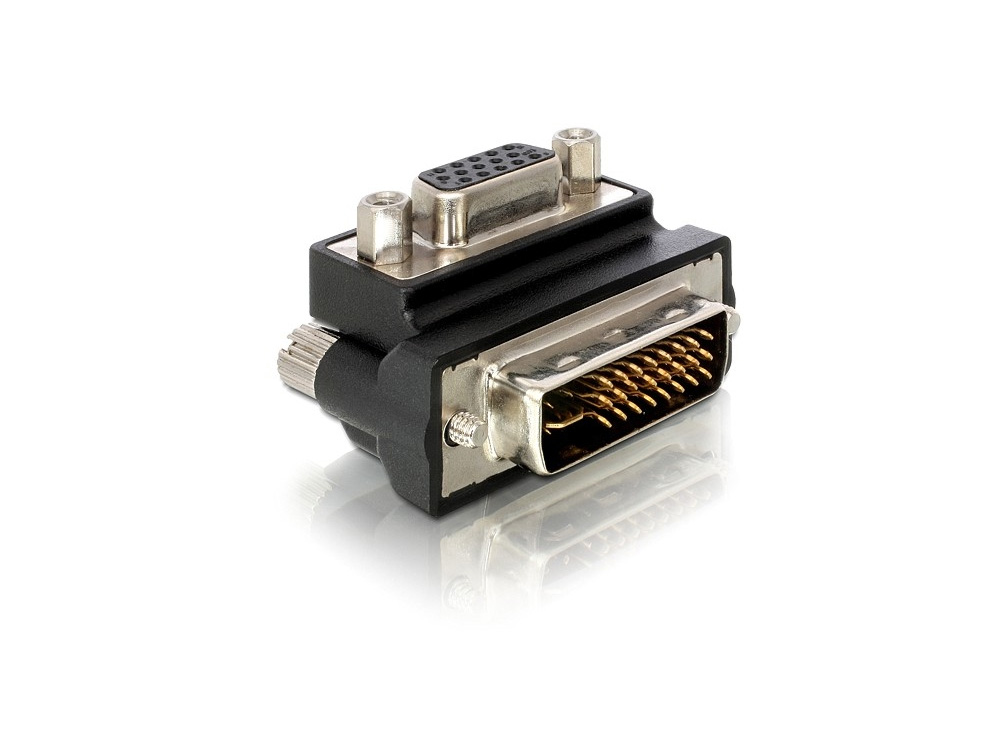 Adapter VGA Buchse an DVI 29pin Stecker rechts gewinkelt, Delock® [65172]