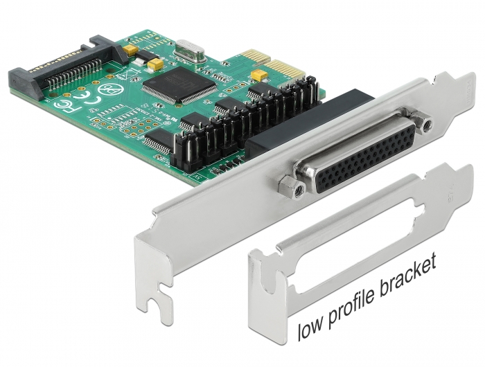 PCI Express Karte an 4 x Seriell RS-232 mit Spannungsversorgung, Delock® [89938]