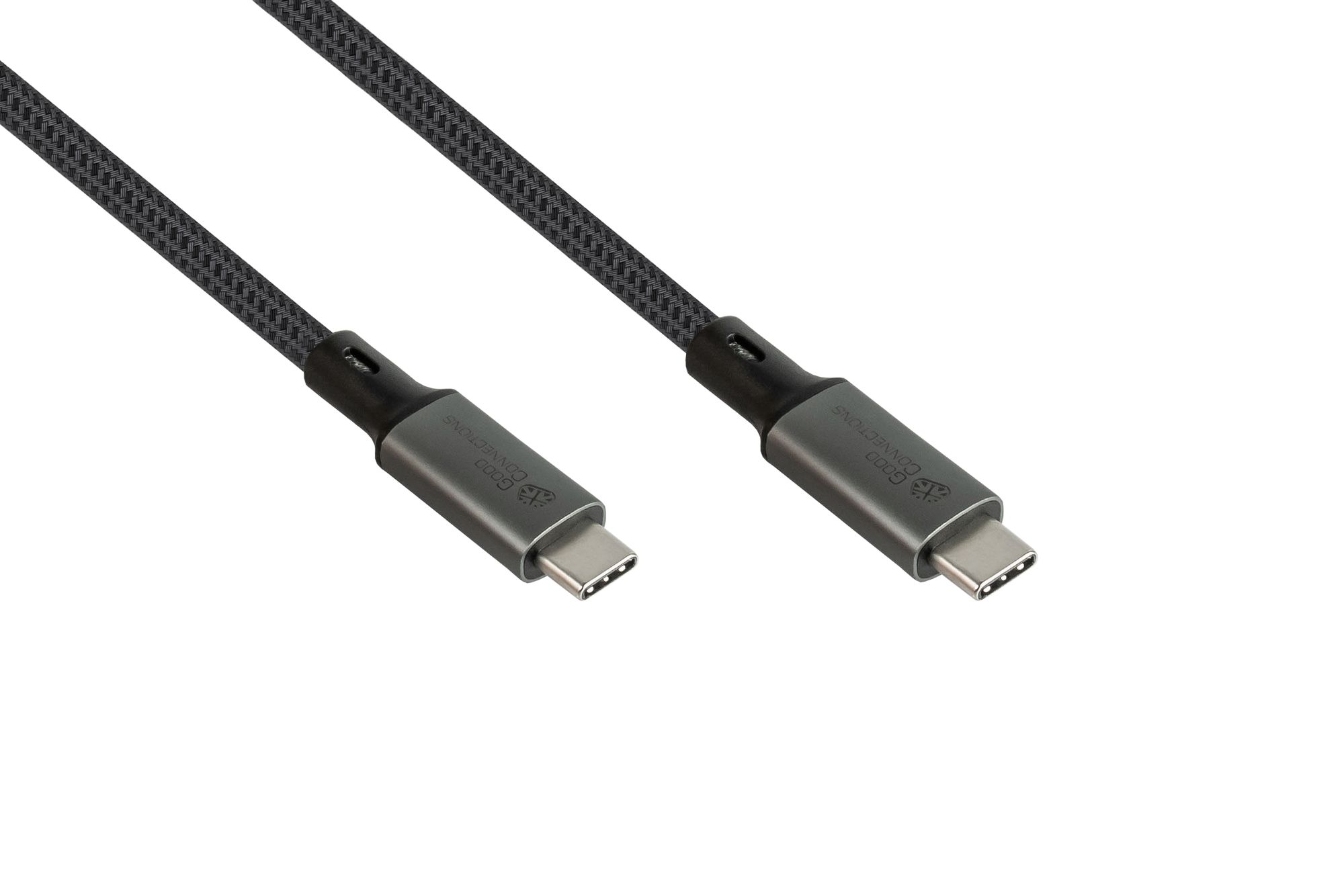 USB 4.0 Gen. 3x2 Kabel (40GBit/s, 240W, 8K@60Hz), USB-C™ Stecker an USB-C™ Stecker, anthrazit, 1m, Good Connections®