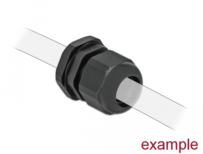 Kabelverschraubung PG21 10 Stück schwarz, Delock® [60222]