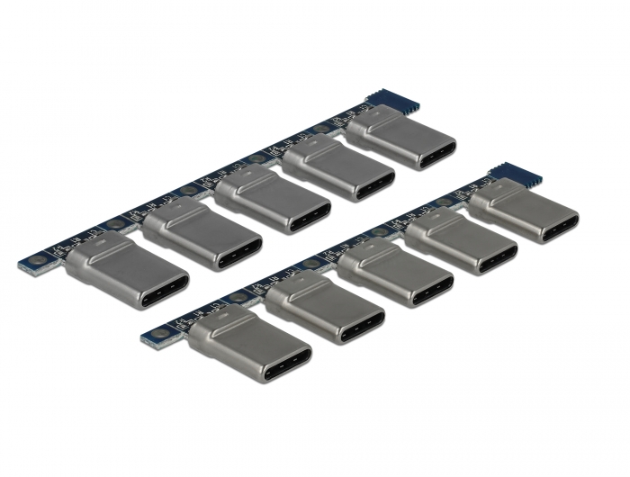 Steckverbinder USB 2.0 Typ-C Stecker, 10 Stück, Delock® [65966]