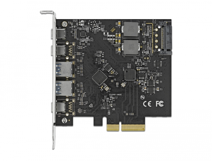 PCI Express x4 Karte zu 3 x USB Type-C™ + 2 x USB Typ-A - SuperSpeed USB 10 Gbps, Delock® [89074]