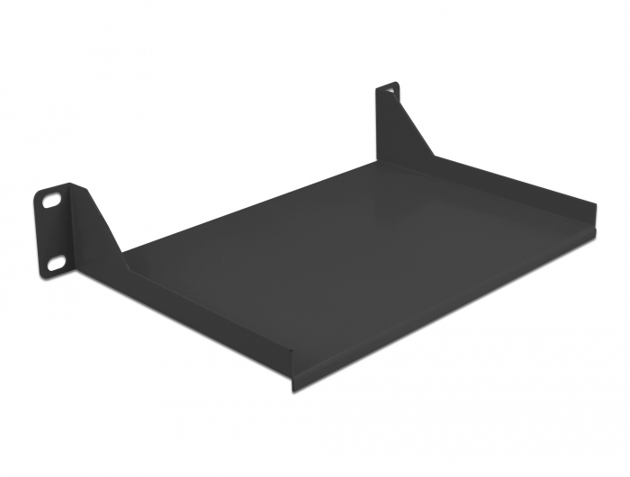 10" Fachboden für Netzwerkschrank 1 HE schwarz, Delock® [66853]