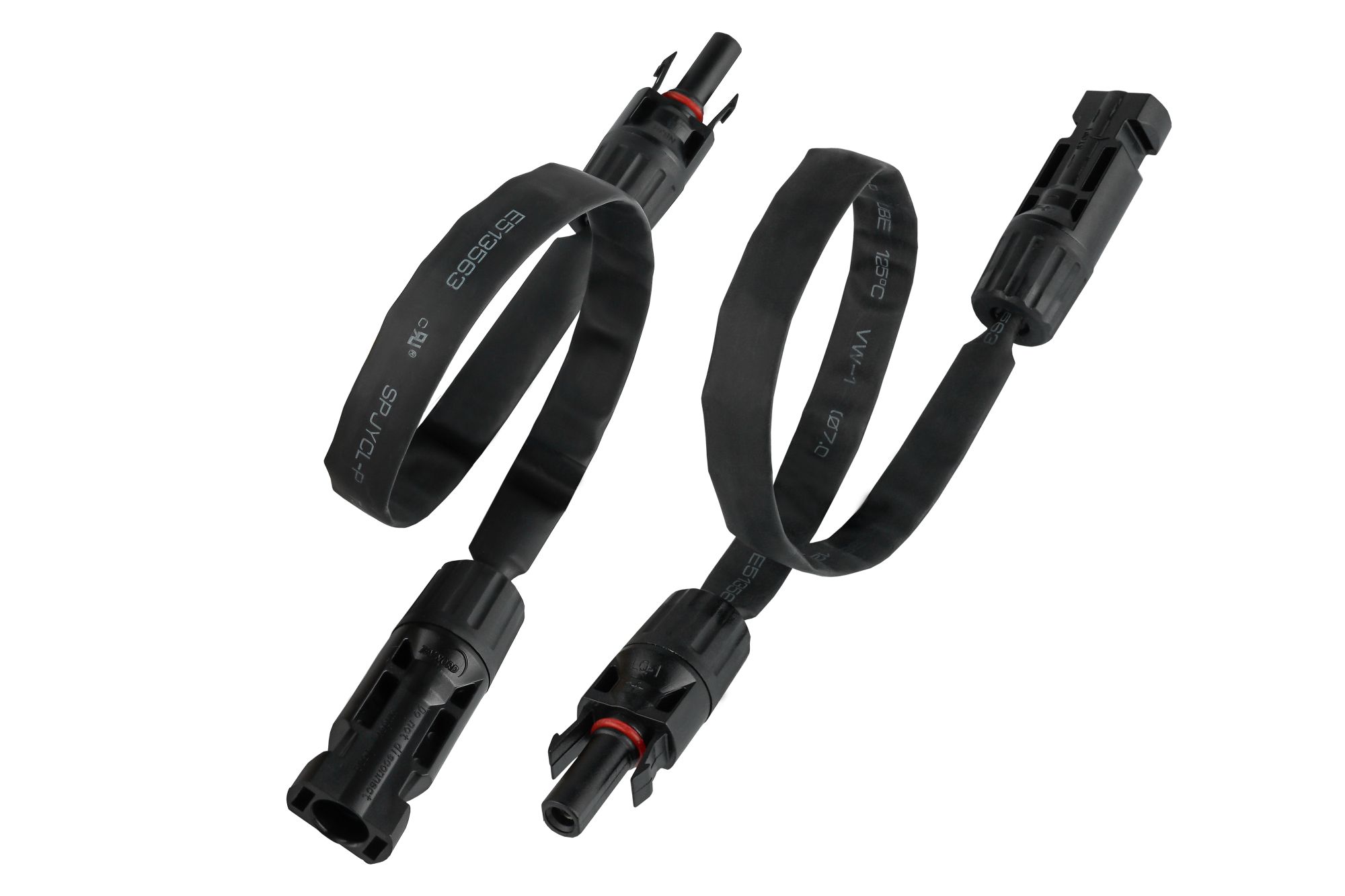 kabelmeister® Solar-Fensterdurchführung MC4 kompatibel, paarweise, schwarz, flexible Länge: 30 cm