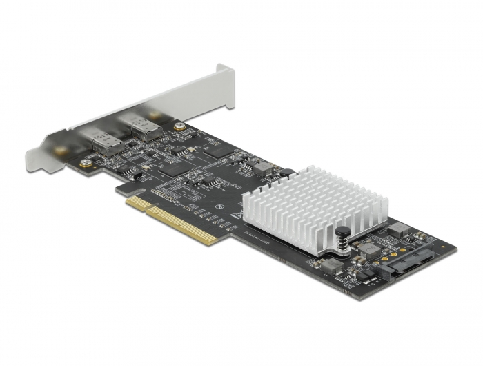 PCI Express x8 Karte zu 2 x extern SuperSpeed USB 20 Gbps (USB 3.2 Gen 2x2) USB Type-C™ Buchse - Low Profile Formfaktor, Delock® [89009]