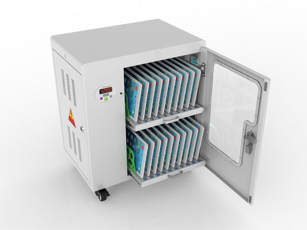 Good Connections® ANTARES T20 Tablet-Ladewagen, UV-C Desinfektion, grau