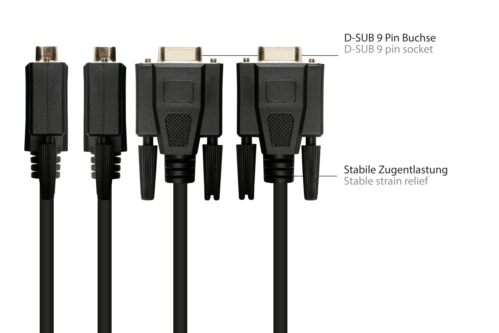 Adapterkabel RJ45 Buchse an RS232 seriell D-SUB 9-Pol Buchse, 1:1, schwarz, 0,1m, Good Connections®