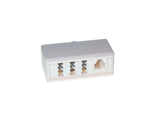 Telefon-Adapter  F Stecker / 1 X N Buchse + 2 X F Buchse, Good Connections®