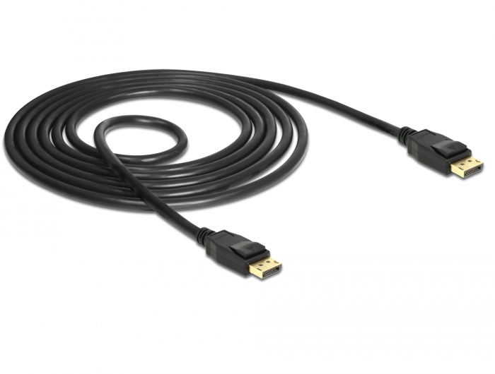 Kabel DisplayPort 1.2 Stecker an DisplayPort Stecker, 4K @60Hz, schwarz, 1,5m, Delock® [85508]