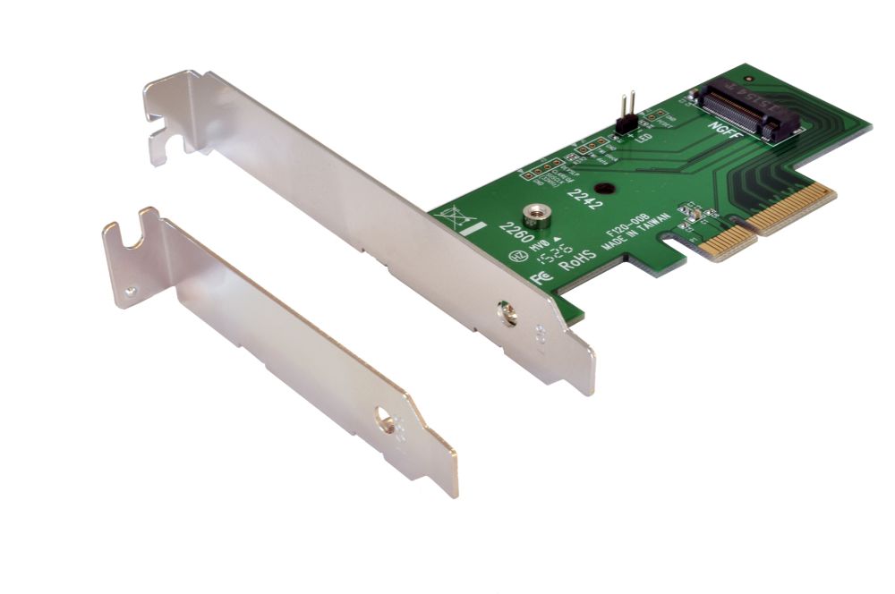 PCIe (x4) Controller zu M.2 NFGG Modul inkl. Low Profile Bügel, Exsys® [EX-3650]