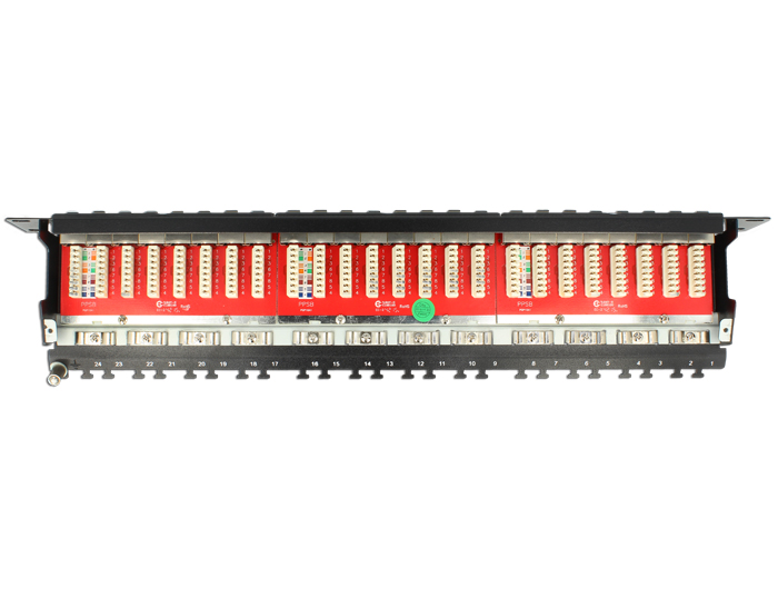 19" Patchpanel 24 Port Cat.6A schwarz, Delock® [43320]