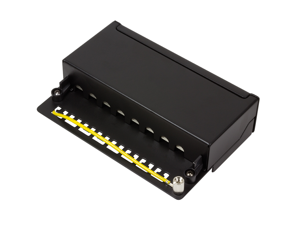 Patchpanel Tisch/Wand, Cat. 6A, STP, 8-Ports, schwarz, LogiLink® [NP0018B]