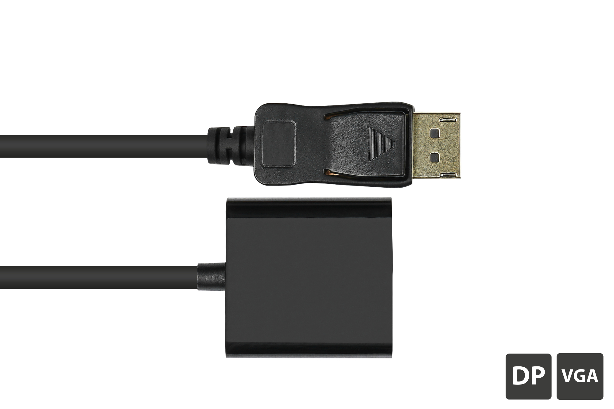 Adapter DisplayPort Stecker an VGA Buchse, 1920*1200 @60Hz, vergoldete Kontakte, ca. 20cm, Good Connections®