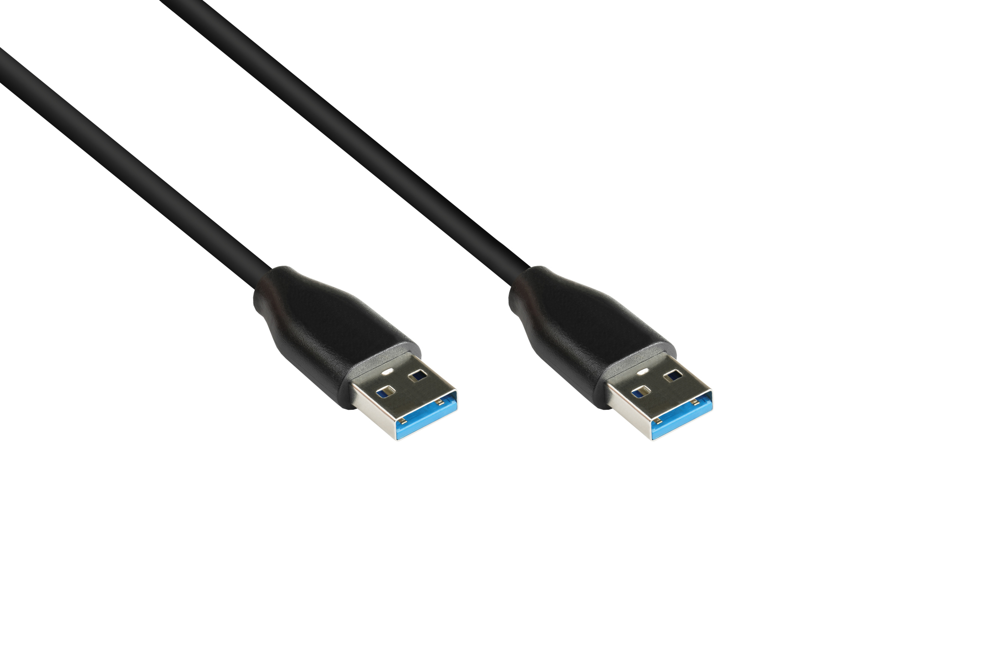 Anschlusskabel USB 3.2 Gen.2 (10GBit/s / 3A), Stecker A an Stecker A, CU, schwarz, 1m, Good Connections®