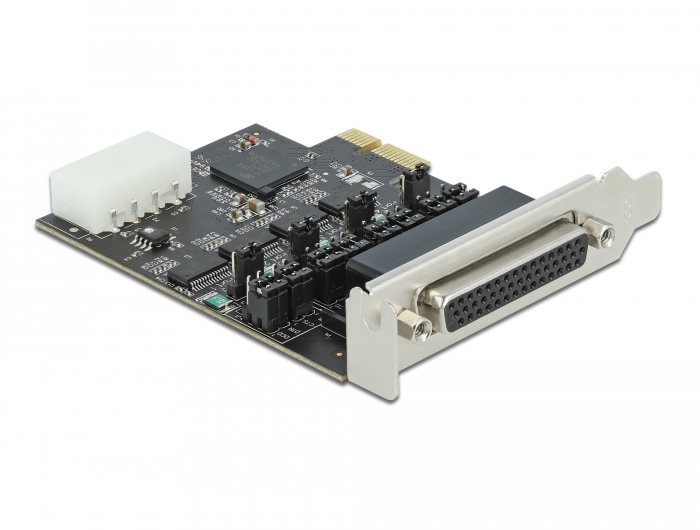 PCI Express Karte zu 4 x Seriell RS-232 mit Spannungsversorgung 5 V / 12 V, Delock® [89895]