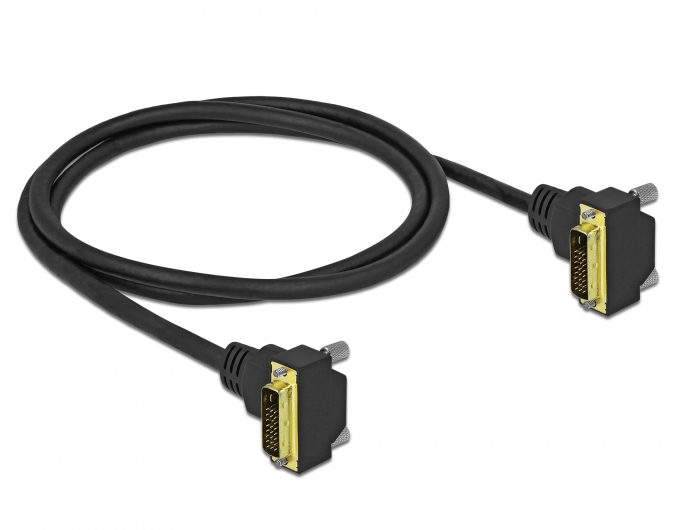 DVI Kabel 24+1 Stecker gewinkelt zu 24+1 Stecker gewinkelt 1 m, Delock® [85897]
