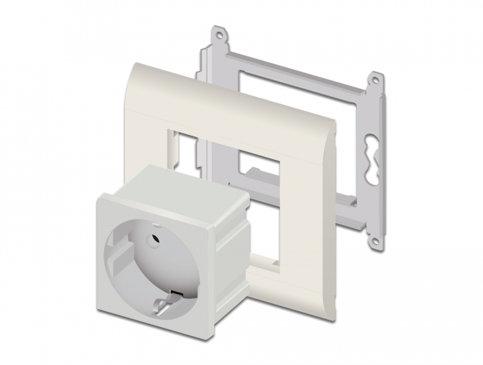 Easy 45 Schutzkontakt-Steckdose 45 x 45 mm, Delock® [81392]