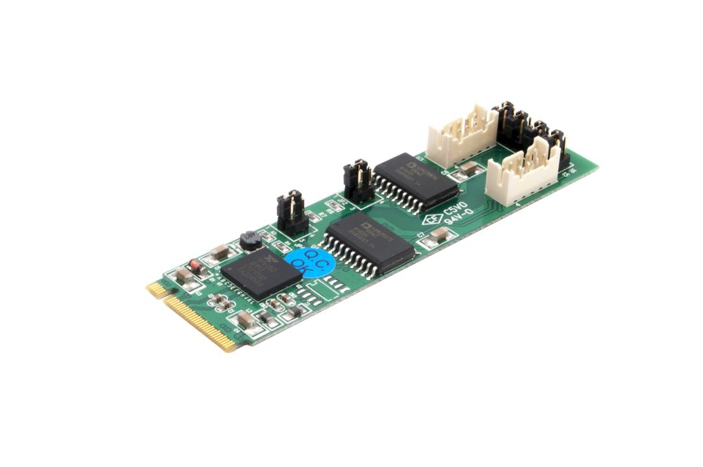 2S Seriell RS-422/485 zu M.2 NFGG Karte mit 2x 9 Slot Kabel, 2,5KV Optische Isolation, Exsys® [EX-48210I]