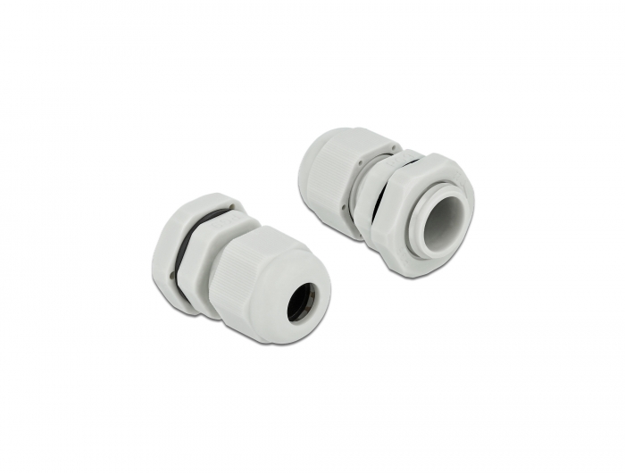 Kabelverschraubung PG9 10 Stück grau, Delock® [60195]