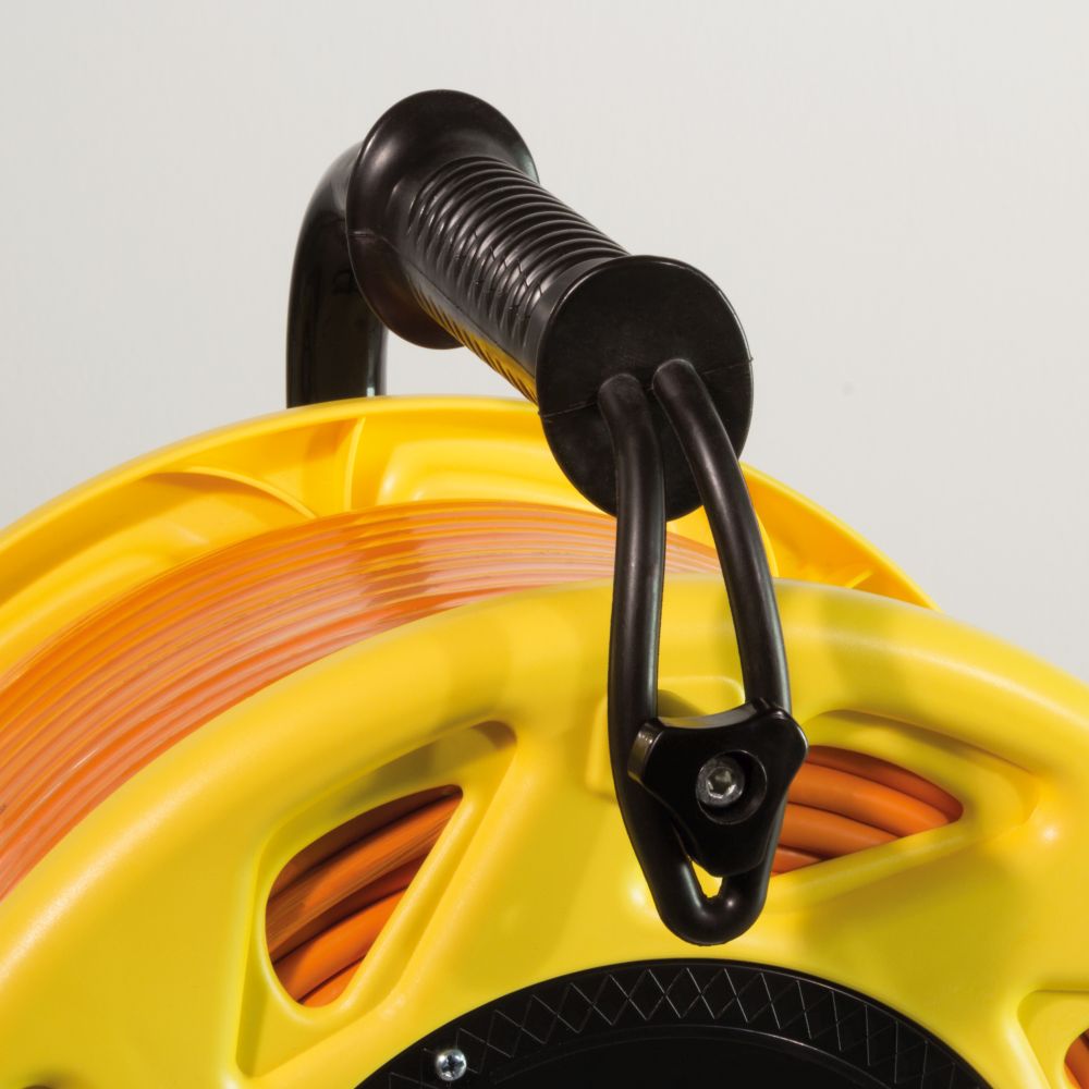 CAT.7A 1200 MHz Netzwerkkabel auf Trommel, mit Cat.6A RJ45 Anschlussbuchsen, 90m, orange, LogiLink® [CQ5090S]