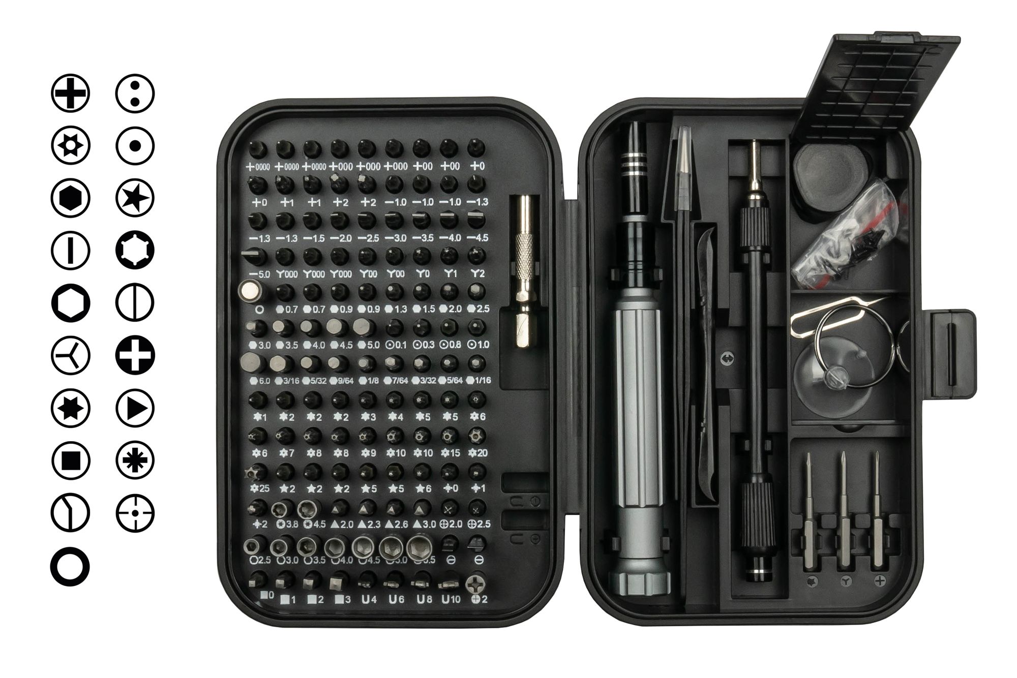 kabelmeister® Präzisions-Schraubendreher-Set, 150-Teile, u.a. 117x C4 Bits, 3x C3 Bits