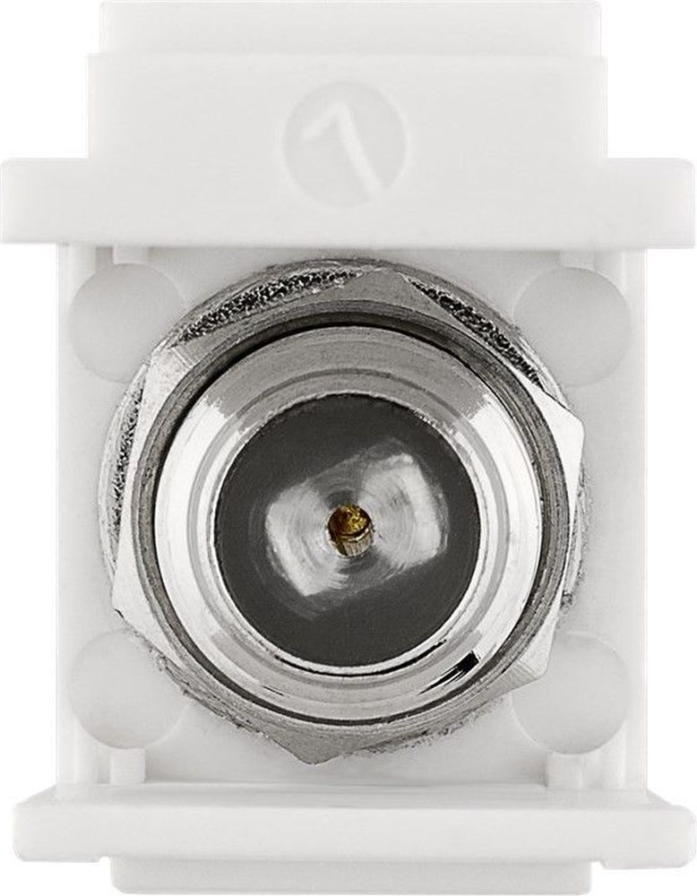 KeyStone Modul, Koax Stecker an F-Buchse, Gehäuse weiß