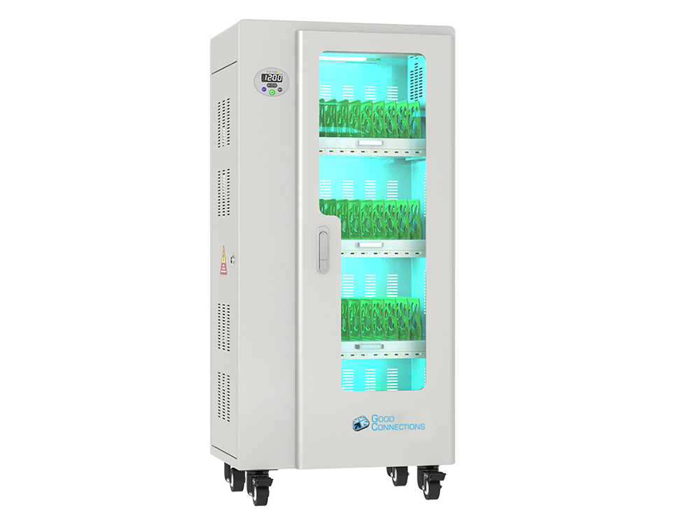 Good Connections® ANTARES PRO T40C Ladewagen bis 11", USB-C™, 30W Port, PD3.0, UVC-Desinfektion, grau