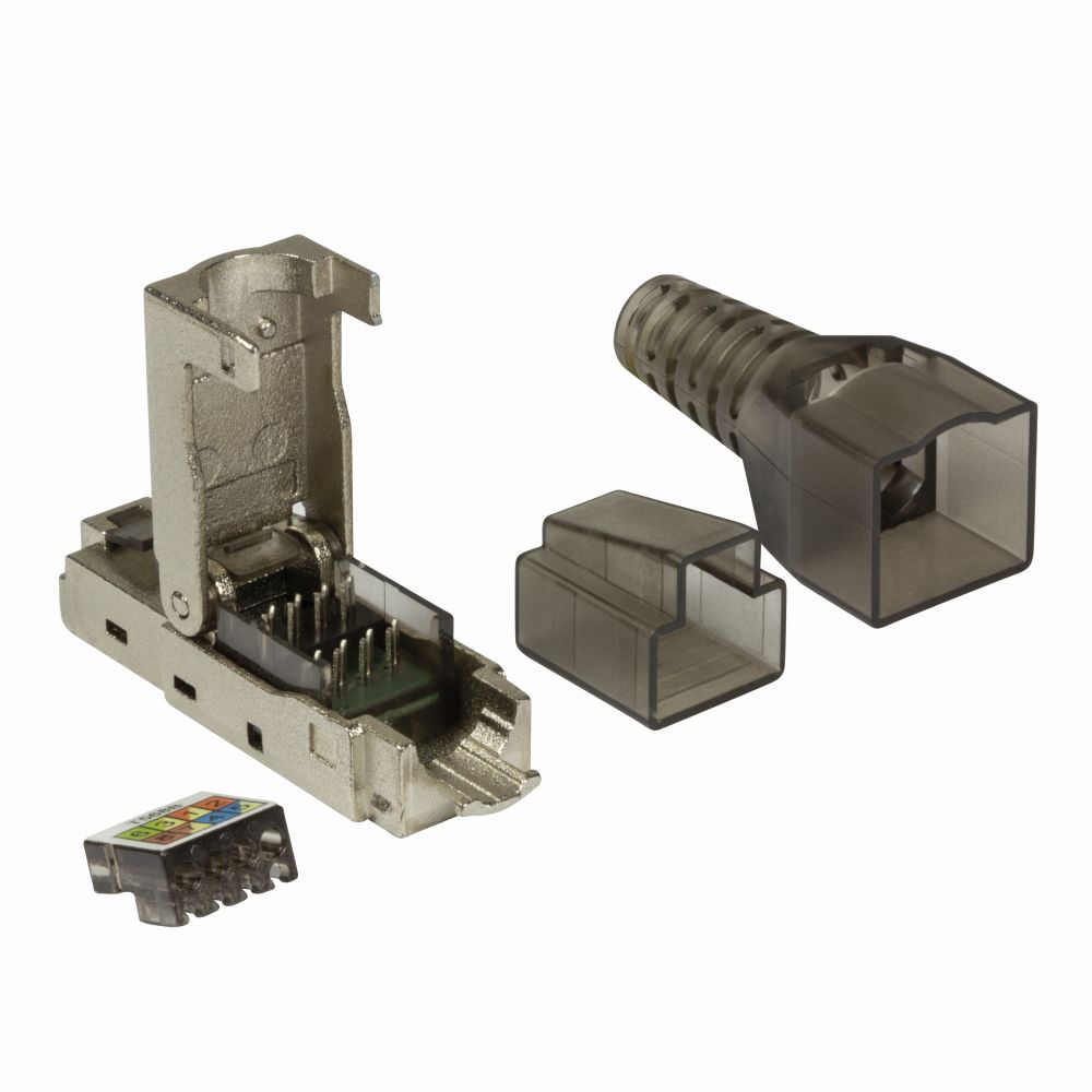 Feldkonfektionierbarer RJ45 Steckverbinder Cat.6A 10GE, geschirmt, EconLine, LogiLink® [MP0044]