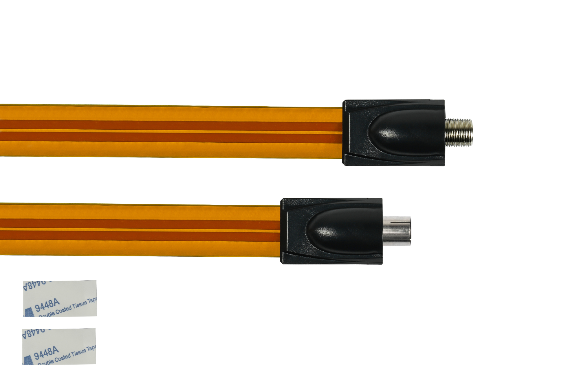 SAT/TV Fensterdurchführung High-Quality, F-Buchse an IEC-/Koax-Buchse, Gesamtlänge 26,3cm, flexible Länge 17,2cm, transparent, Good Connections®