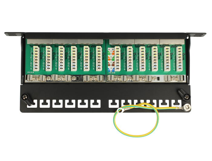 10" Patchpanel 12 Port Cat.6A 0.5 HE grau, Delock® [43311]