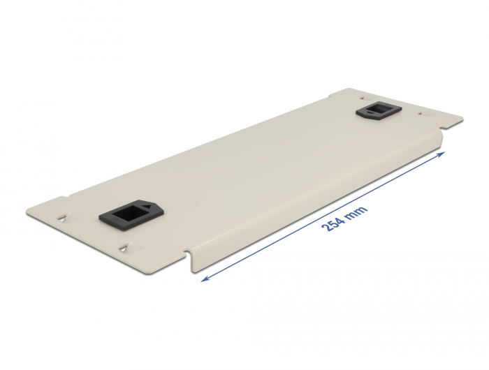 10" Netzwerkschrank Blindabdeckung werkzeugfrei 2 HE grau, Delock® [66631]