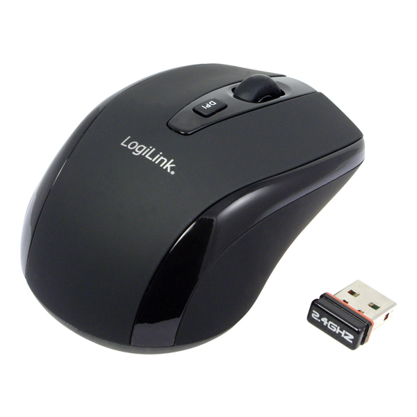 LogiLink® Maus optisch Funk 2.4 GHz Mini schwarz [ID0031]