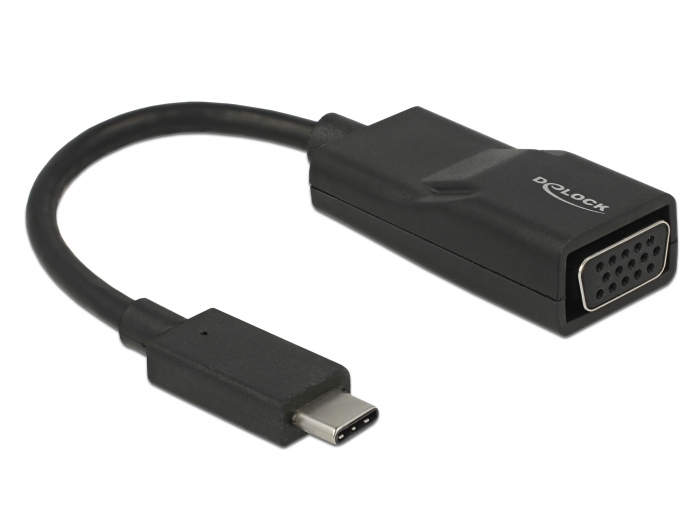 Adapter USB Type-C™ Stecker > VGA Buchse (DP Alt Mode), Delock® [63923]