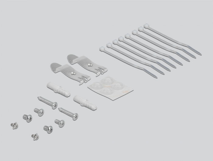 Keystone Patchpanel 8 Port grau, Delock® [43412]