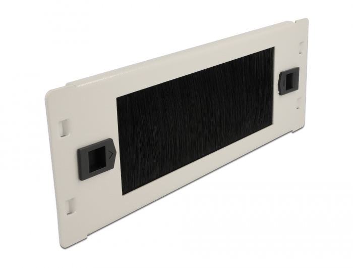 10" Kabelmanagement Bürstenleiste werkzeugfrei 2 HE grau, Delock® [66619]