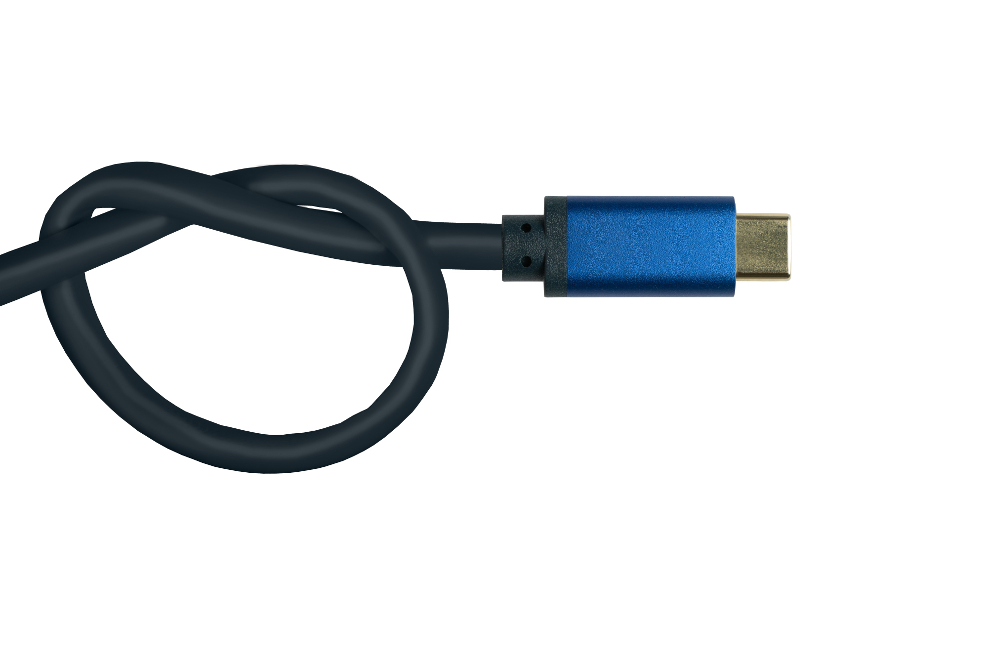 USB-C™ an DisplayPort 1.2 SmartFLEX Kabel, 4K UHD @60Hz, Aluminiumgehäuse, CU, dunkelblau, 3m, Good Connections®