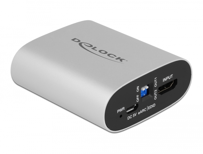 HDMI HD Audio Extractor 4K 60 Hz zu HDMI mit eARC, Delock® [63332]