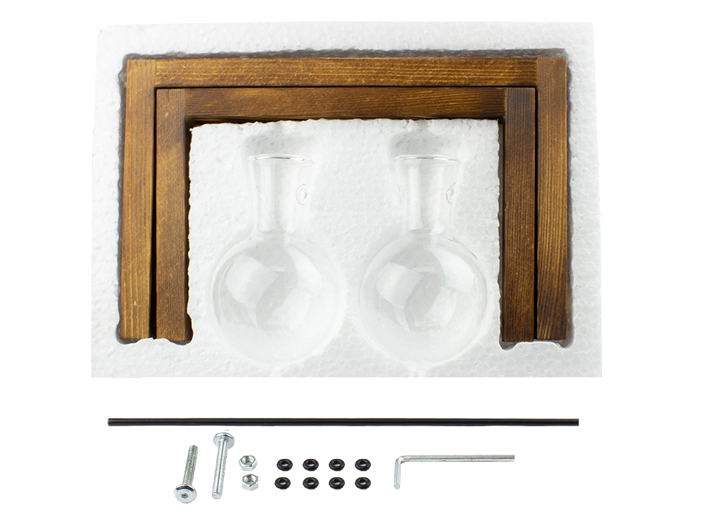 Deko-Blumenvase "Rundkolben", zweifach