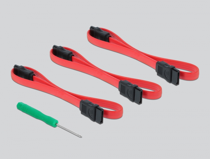 3 Port SATA und 2 Slot M.2 Key B PCI Express x4 Karte - Low Profile Formfaktor, Delock® [90499]