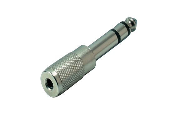 Audio Adapter 6,3mm Klinke Stereo Stecker auf 3,5 mm Stereo Buchse, Metall, Good Connections®