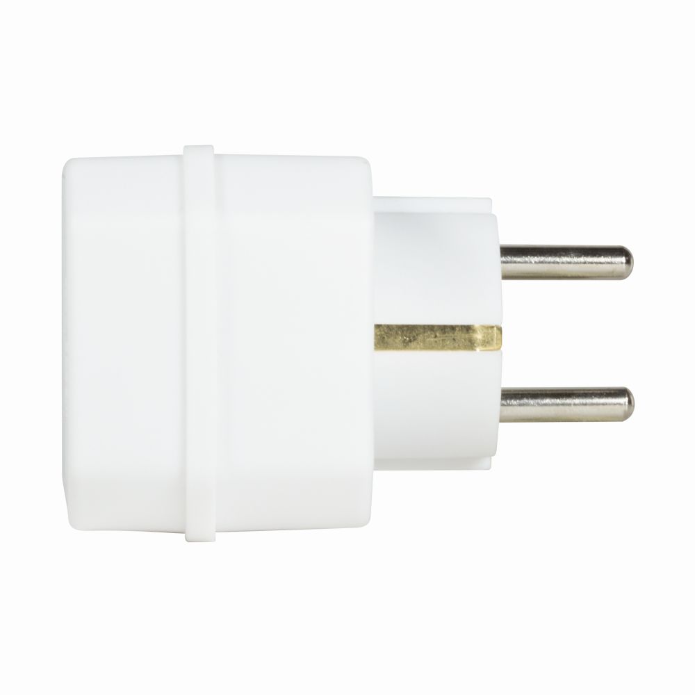 Steckdosenadapter, 2x Euro + 1x Schutzkontaktstecker, 3500W/250V, Weiß, LogiLink® [LPS221]
