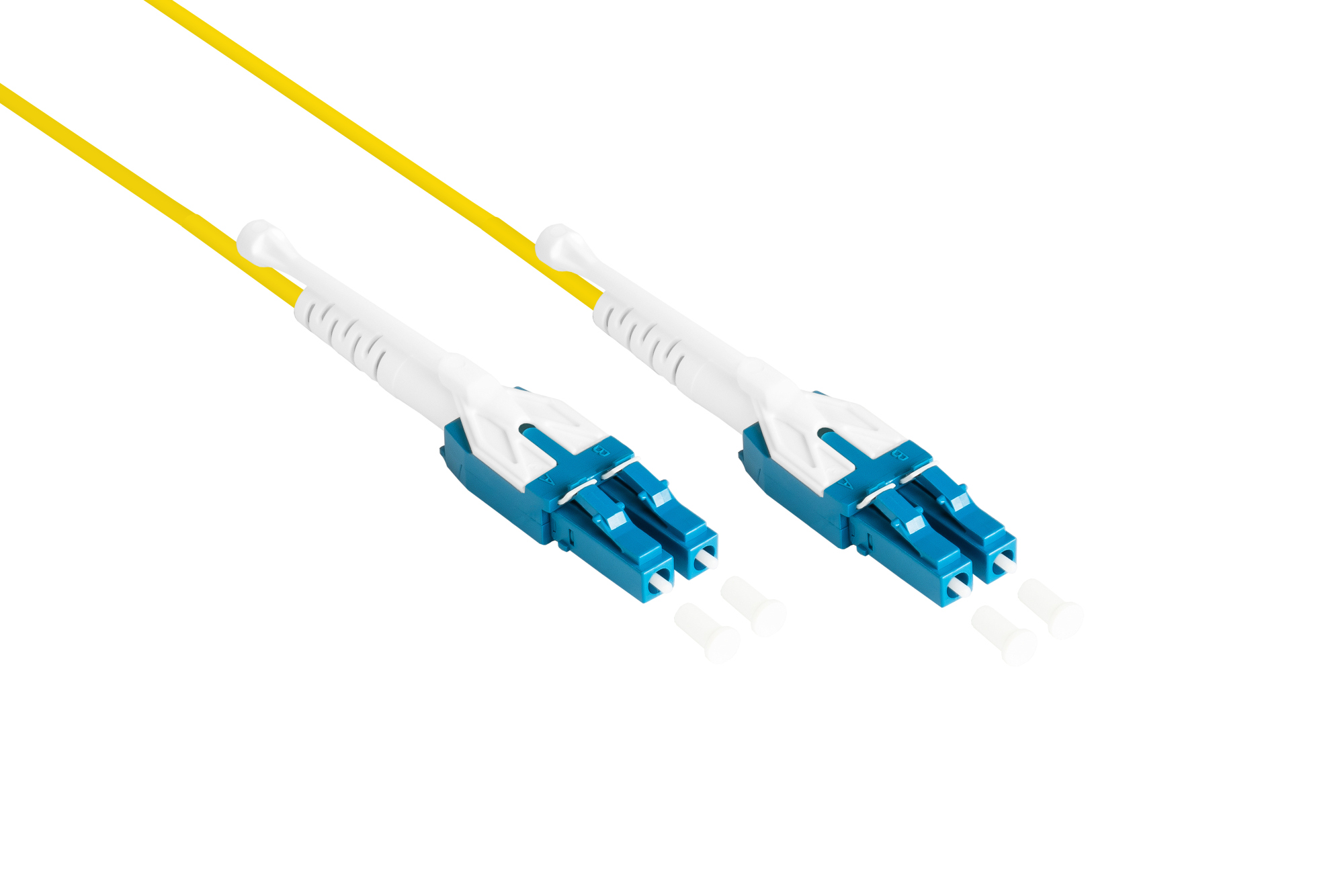 Patchkabel LWL Duplex OS2 (Singlemode, 9/125) LC/LC, UNIBOOT, LSZH, Entriegelungslasche, 5m, Good Connections®