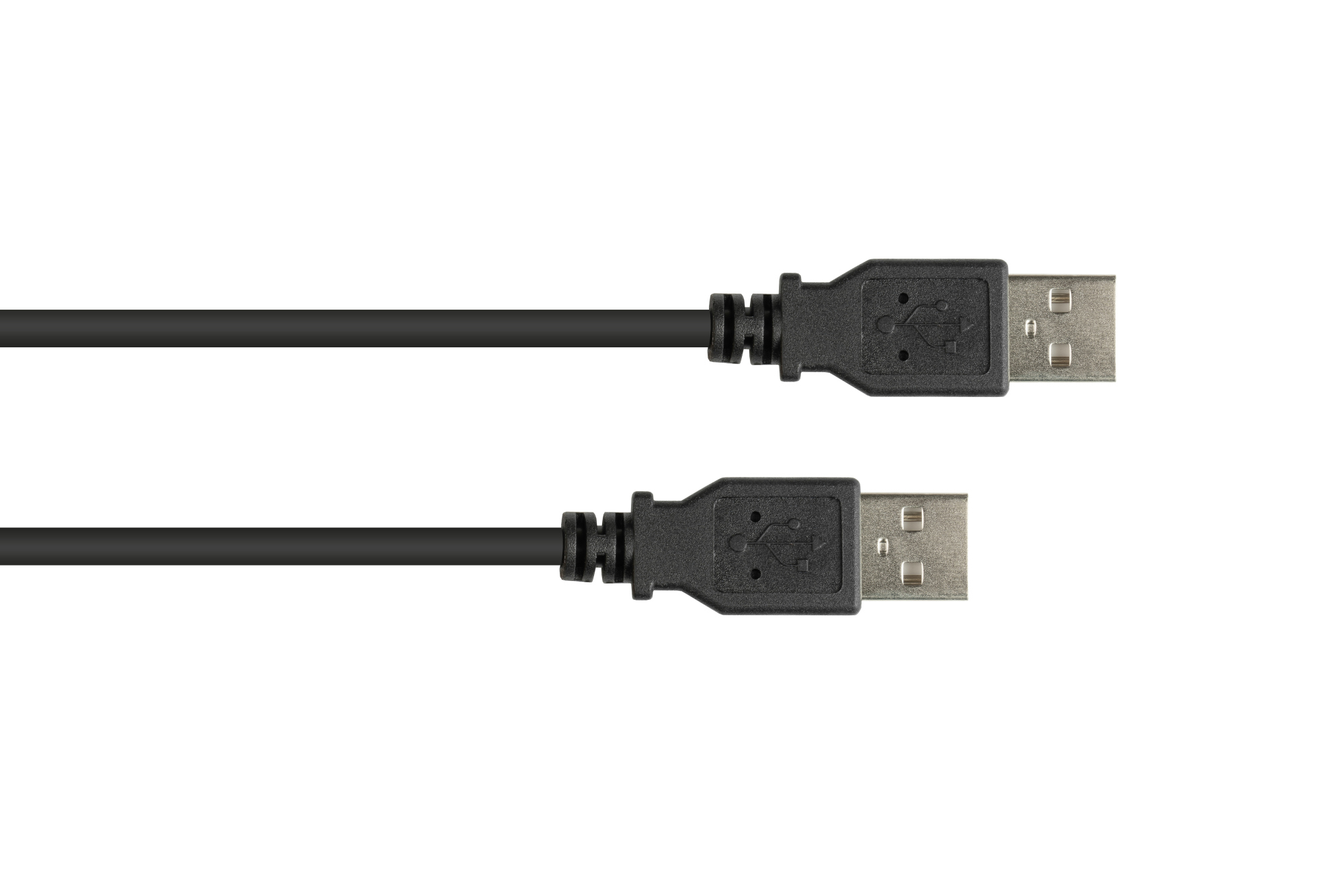 Anschlusskabel USB 2.0 Stecker A an Stecker A, schwarz, 1,8m, Good Connections®