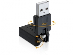 Rotationsadapter USB 2.0-A Stecker an Buchse, Delock® [65260]