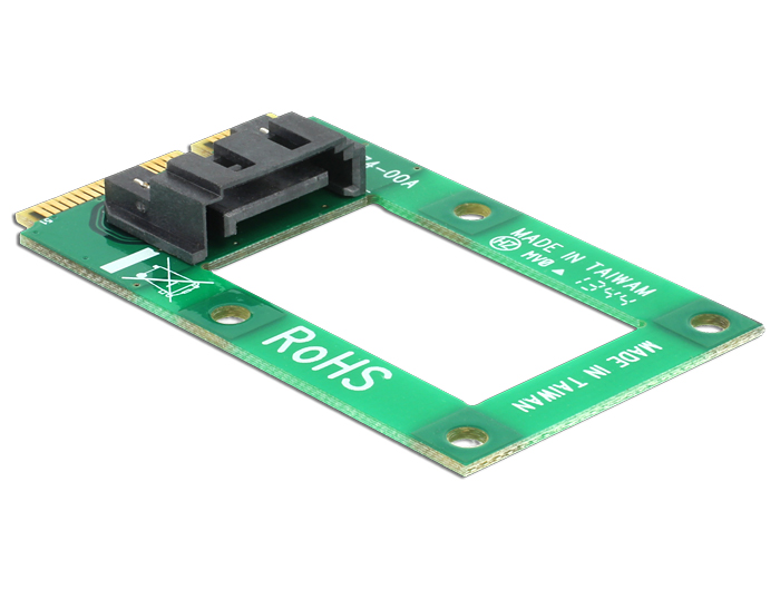 MiniPCIe Konverter mSATA full size an 1 x SATA 7 Pin Buchse, Delock® [95240]