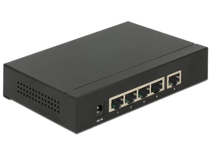 10/100 Ethernet Switch PoE+ 4+1 Port, Delock® [87682]
