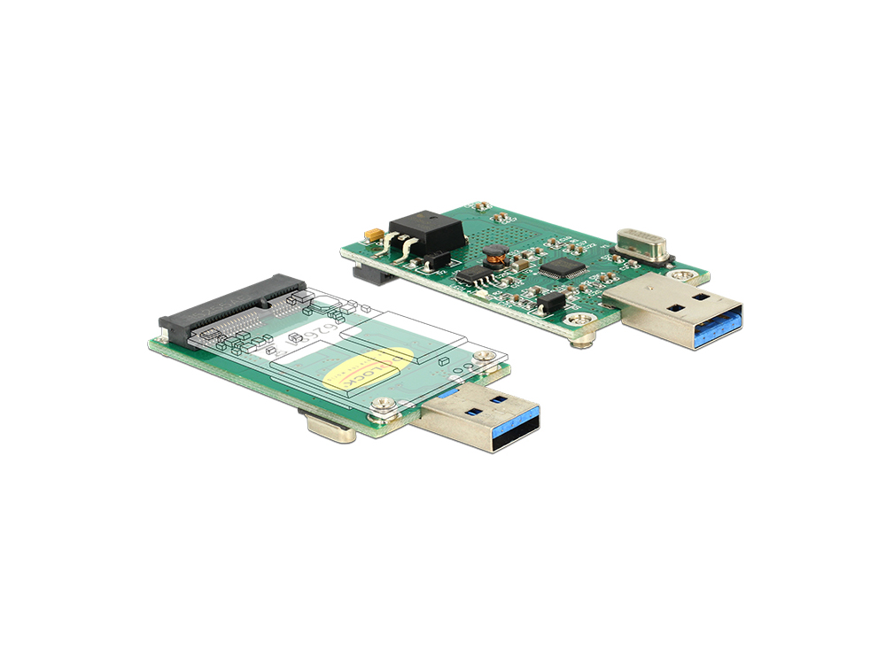 Konverter USB 3.0 A Stecker an mSATA, Delock® [62681]